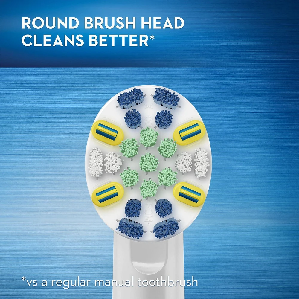 Oral-B Vitality FlossAction Electric Rechargeable Toothbrush with 2 Brush Heads, 2 FlossAction brush heads, Rechargeable handle, charger
