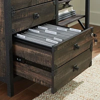 Sauder® Collection Steel River Crédence, Finition Carbon Oak®, 427849
