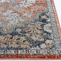 Pescara Blue and White Woven Area Rug