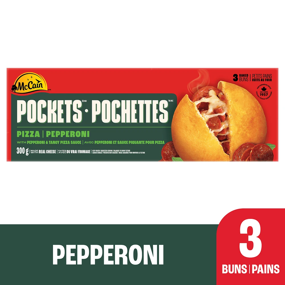 McCain® Pizza Pockets® Pepperoni, 3 x 100g