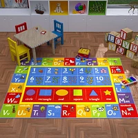 KC Cubs collection de récréation Alphabet ABC, nombres et formes d'apprentissage éducatif et tapis de jeu pour enfants et enfants chambres et salle de jeux