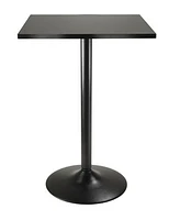 20522 Winsome Obsidian Table de salle à manger carrée au fini noir