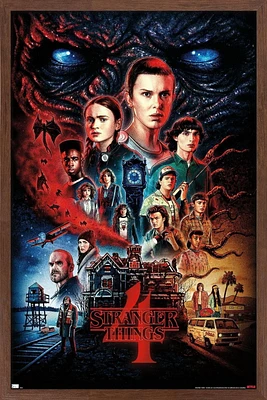 Netflix Stranger Things: Season 4 - One Sheet Wall Poster, 22.375" x 34" Framed