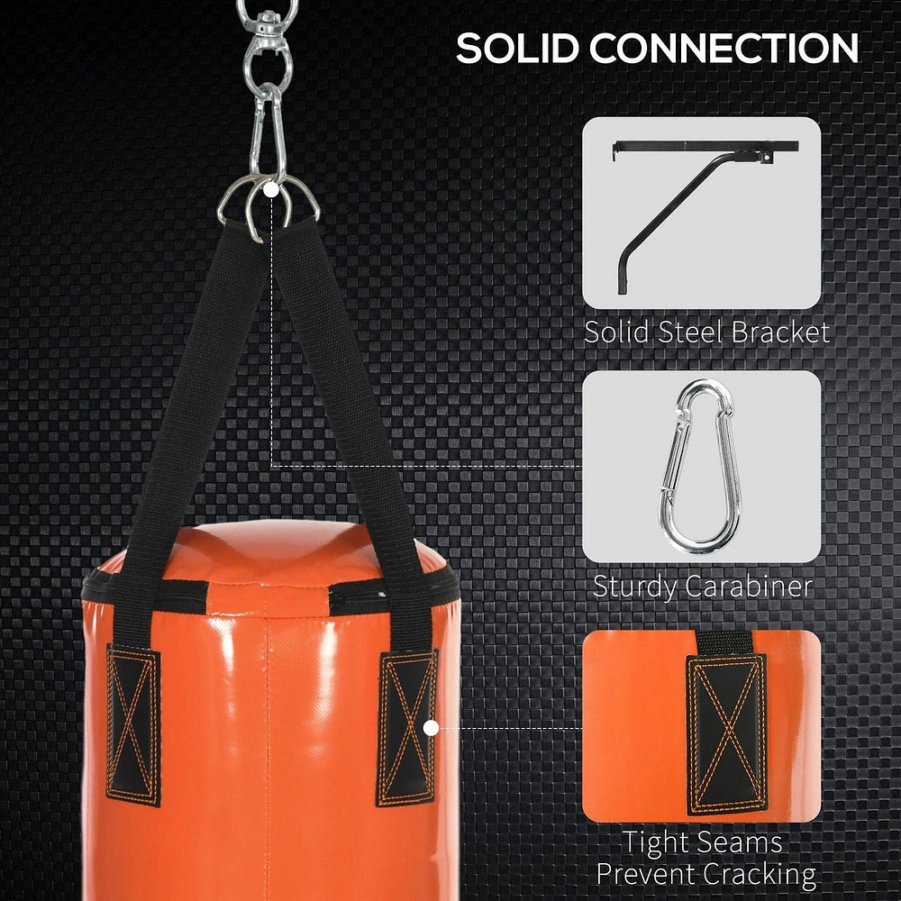 Soozier Sac de frappe suspendu avec gants de frappe et support mural