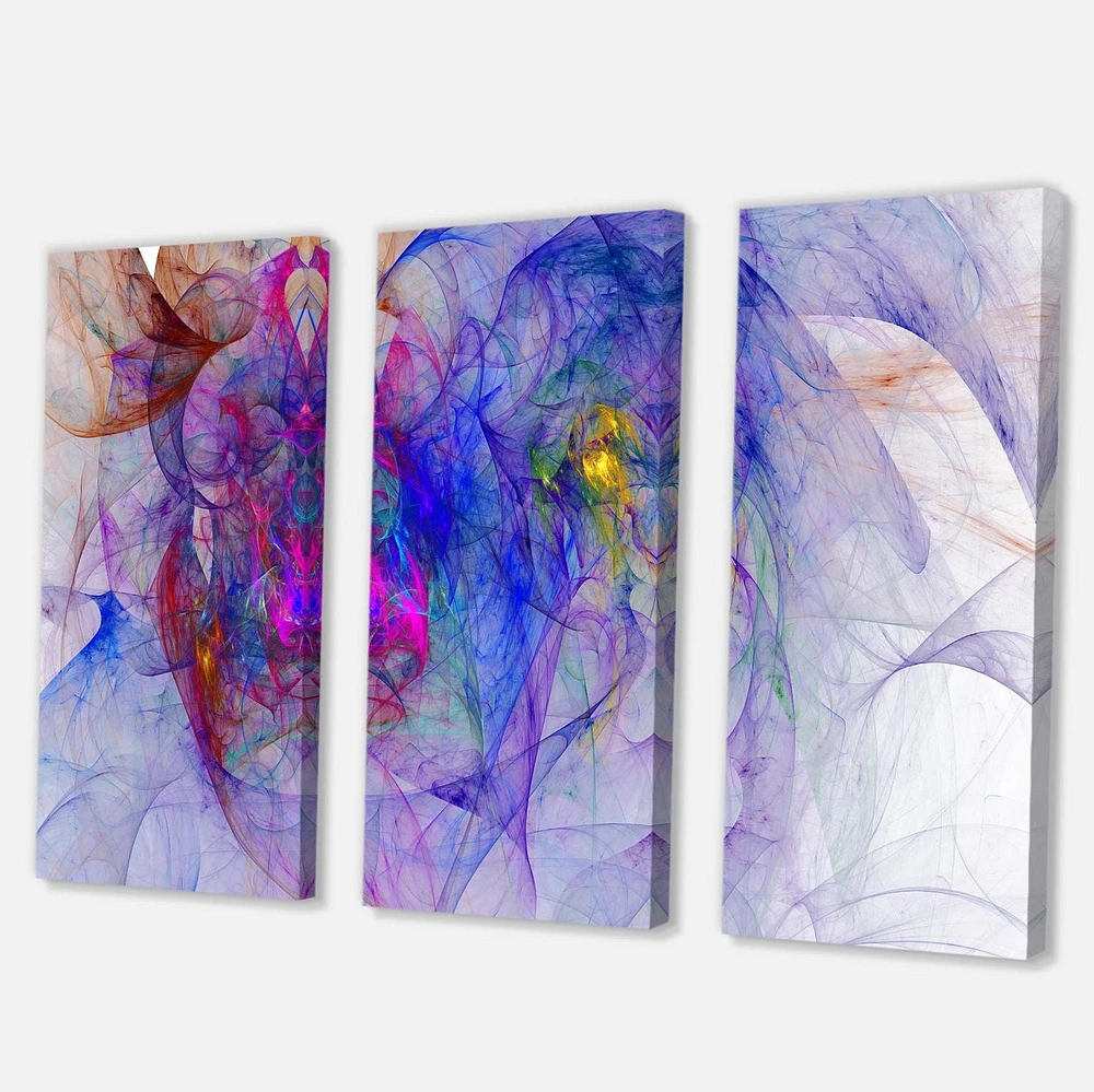 Designart Texture psychédélique mystique bleue Art mural sur toile