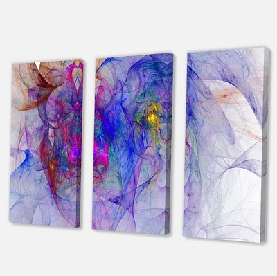 Designart Texture psychédélique mystique bleue Art mural sur toile