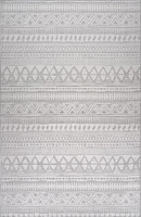 Tapis d'interieur abstrait Rug Branch Cadence, gris creme, bohème - Salon, chambre, salle a manger et cuisine