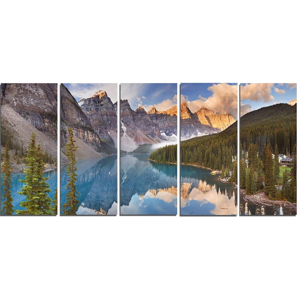 Tableau sur toile imprimée Design Art Paysage Lac moraine à parc Banff Canada