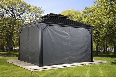 Sojag Havana Rustproof Aluminum Frame Gazebo, Galvanized Steel Roof for Maximum Protection, Contemporary Design, 10' x 10'