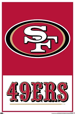 NFL San Francisco 49ers - Logo 21 Wall Poster, 22.375" x 34" Framed