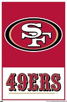 NFL San Francisco 49ers - Logo 21 Wall Poster, 22.375" x 34" Framed
