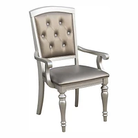 Topline Home Furnishings Sophisticated Silver 8pc Dining Set