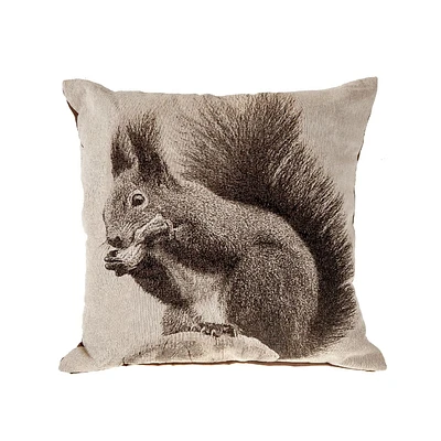 Coussin Rustic Tissé (Écureuil Nibbling Nut) - Set of 2