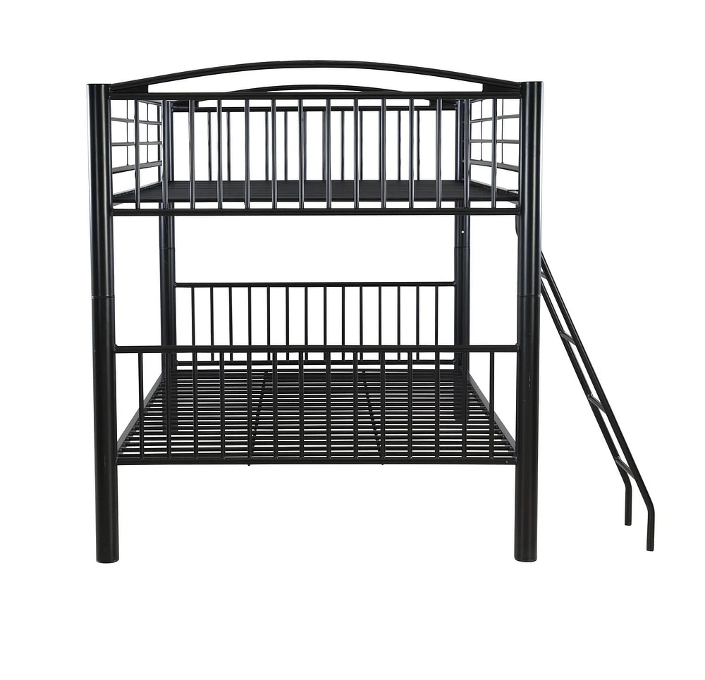 Conrad Full over Full Metal Bunkbed, Black