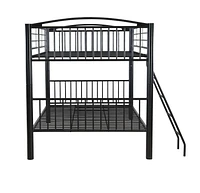 Conrad Full over Full Metal Bunkbed, Black