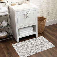HOMETRENDS Emissary Bath Rug - Grey, 20 in. x 32 in.