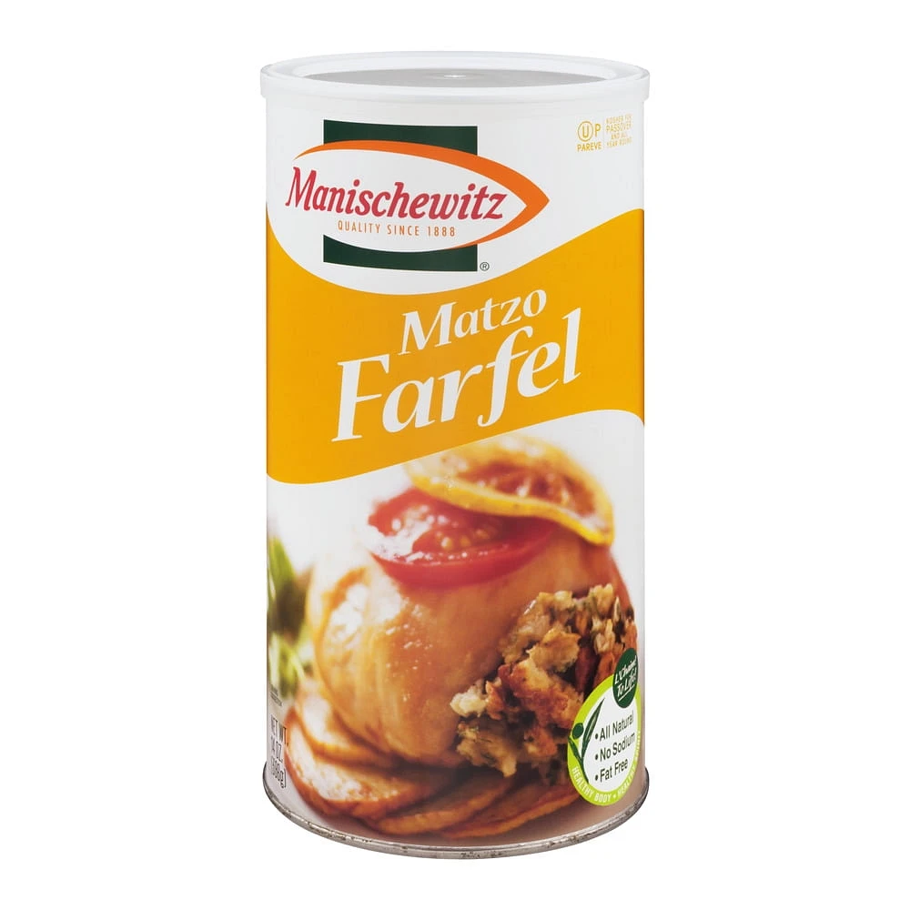 MANISCHEWITZ MATZO FARFEL CANISTER, 14 OZ