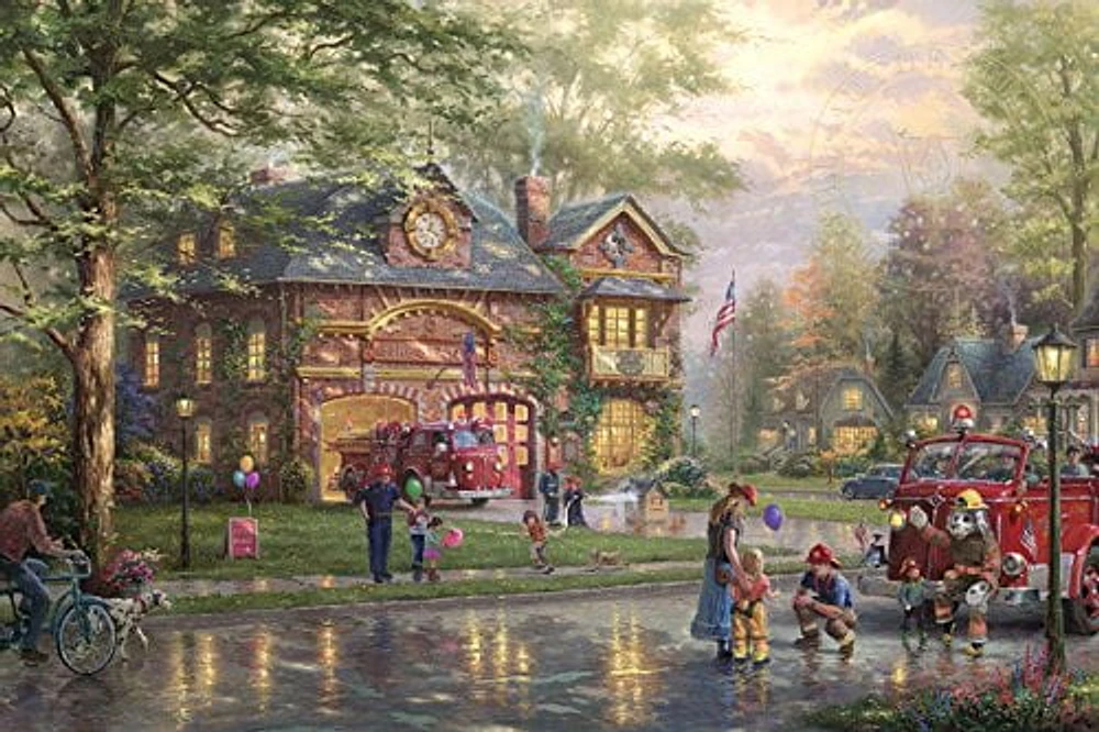 Thomas Kinkade -Hometown Firehouse - 1000 Piece Puzzle