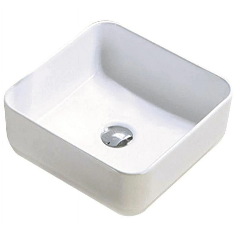 American Imaginations -in. W Above Counter Bathroom Vessel Sink For Deck Mount Deck Mount Drilling AI