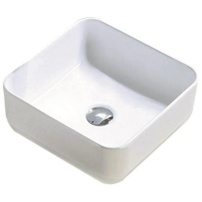 American Imaginations -in. W Above Counter Bathroom Vessel Sink For Deck Mount Deck Mount Drilling AI