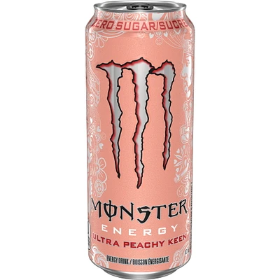 Monster Energy Ultra Peachy Keen Zero Sugar Can, 473 mL 473ML