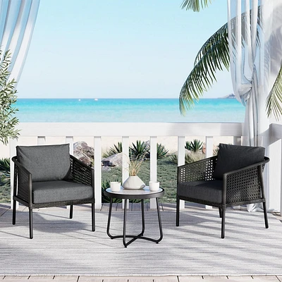 Ash & Willow Gelena 3-Piece Outdoor Chat Set