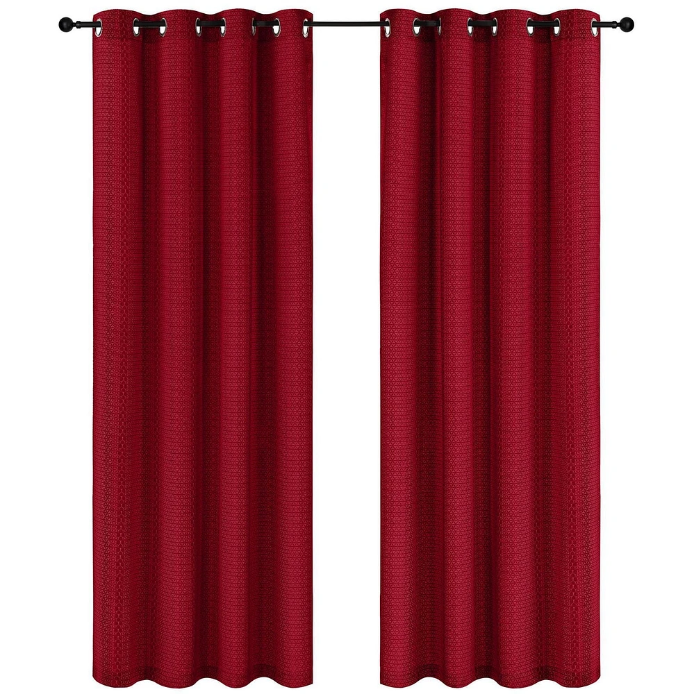 Safdie & Co. Curtain 84L Holli Jacquard Red