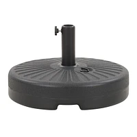 Parasol inclinable résistant au vent de 10p avec cadre en aluminium & en acier & base ronde