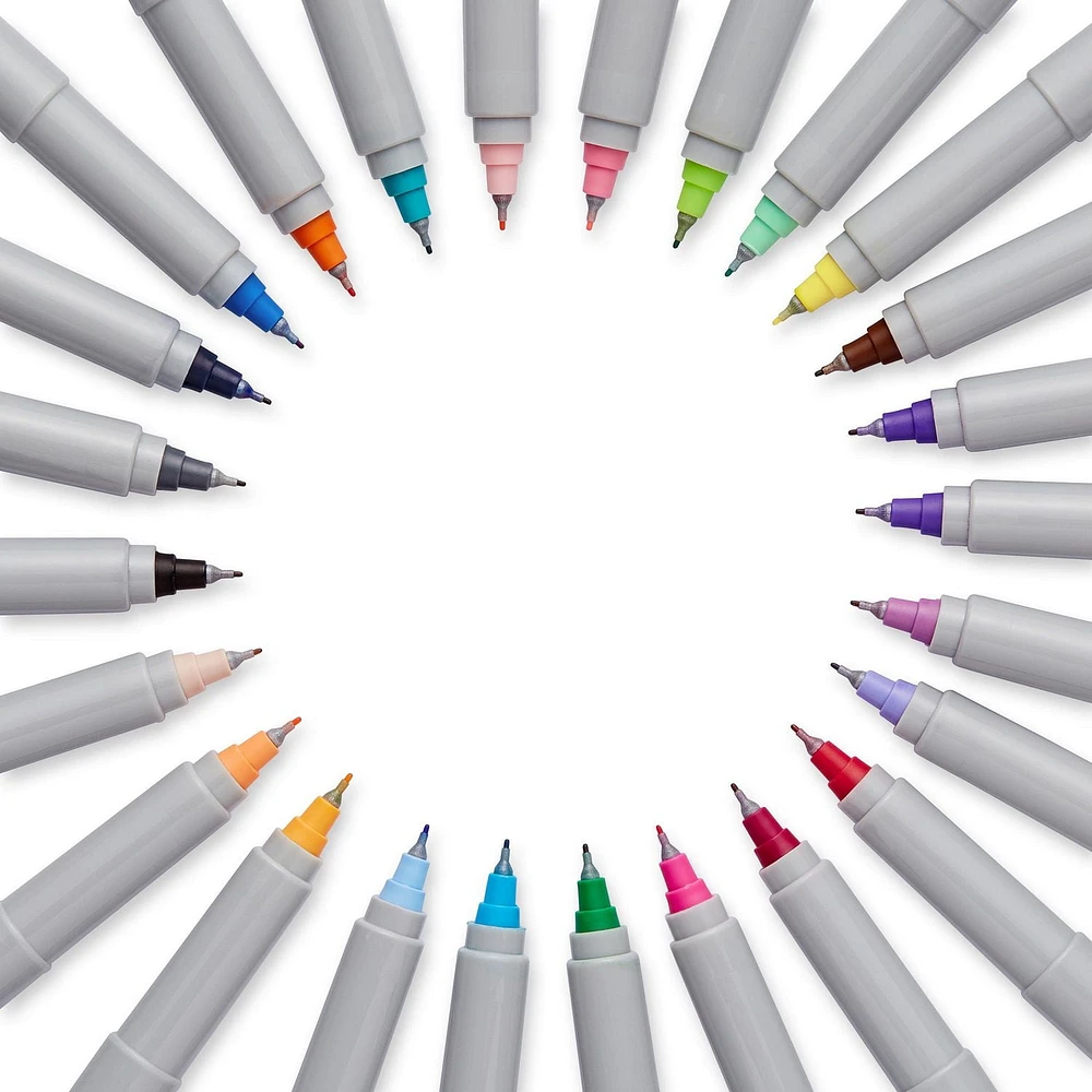 Marqueurs permanents Sharpie, pointe fine et ultra-fine, couleurs variées, 30 unités Marqueurs permanents