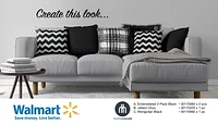 hometrends Paquet de 2 Coussins Décoratifs Brodés 20"x20"