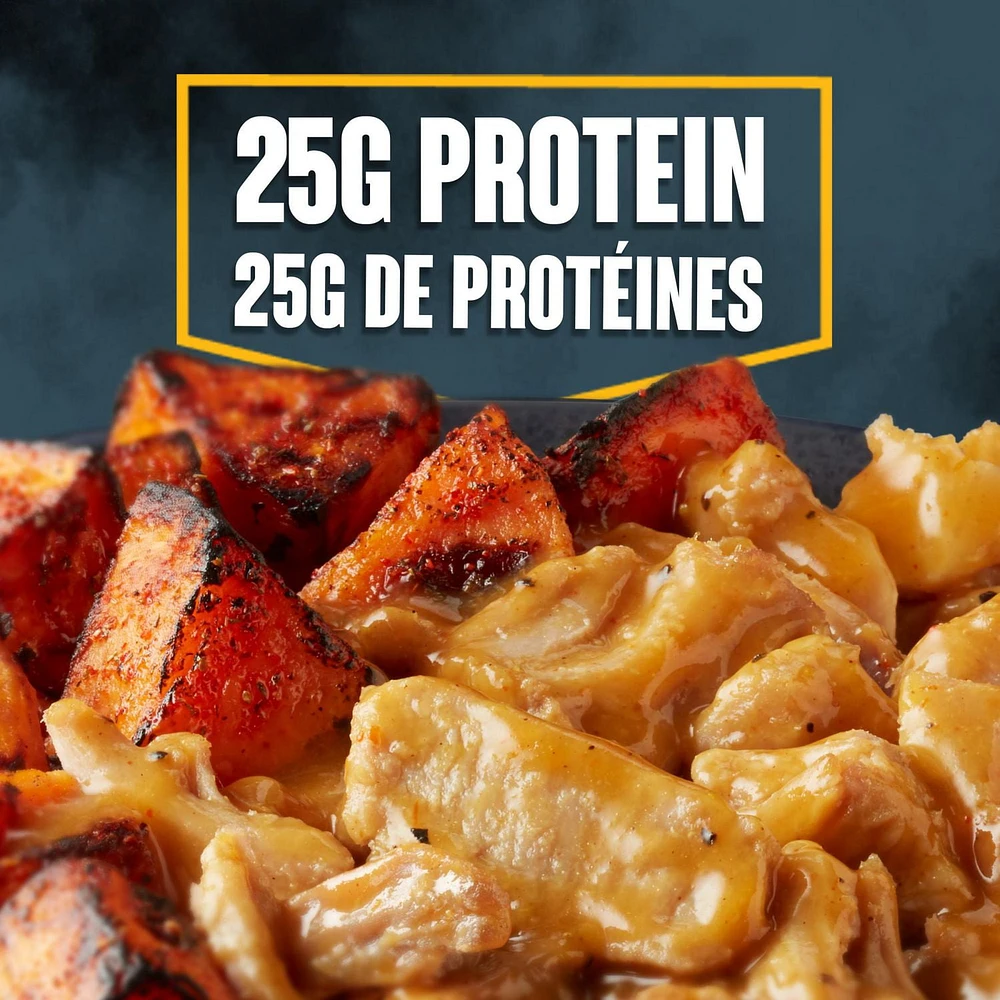 Porc effiloché sucré et piquant avec patates douces épicées surgelé Crave 283G