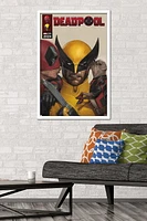 Marvel Deadpool & Wolverine - Homage Cover Wolverine Kisses Wall Poster with Magnetic Frame, 22.375" x 34"