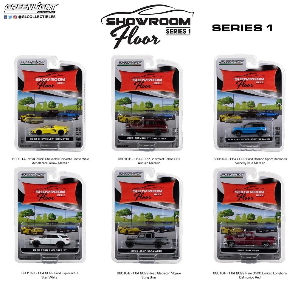 1:64 GreenLight Showroom Floor Die-Cast Vehicles Series 1
