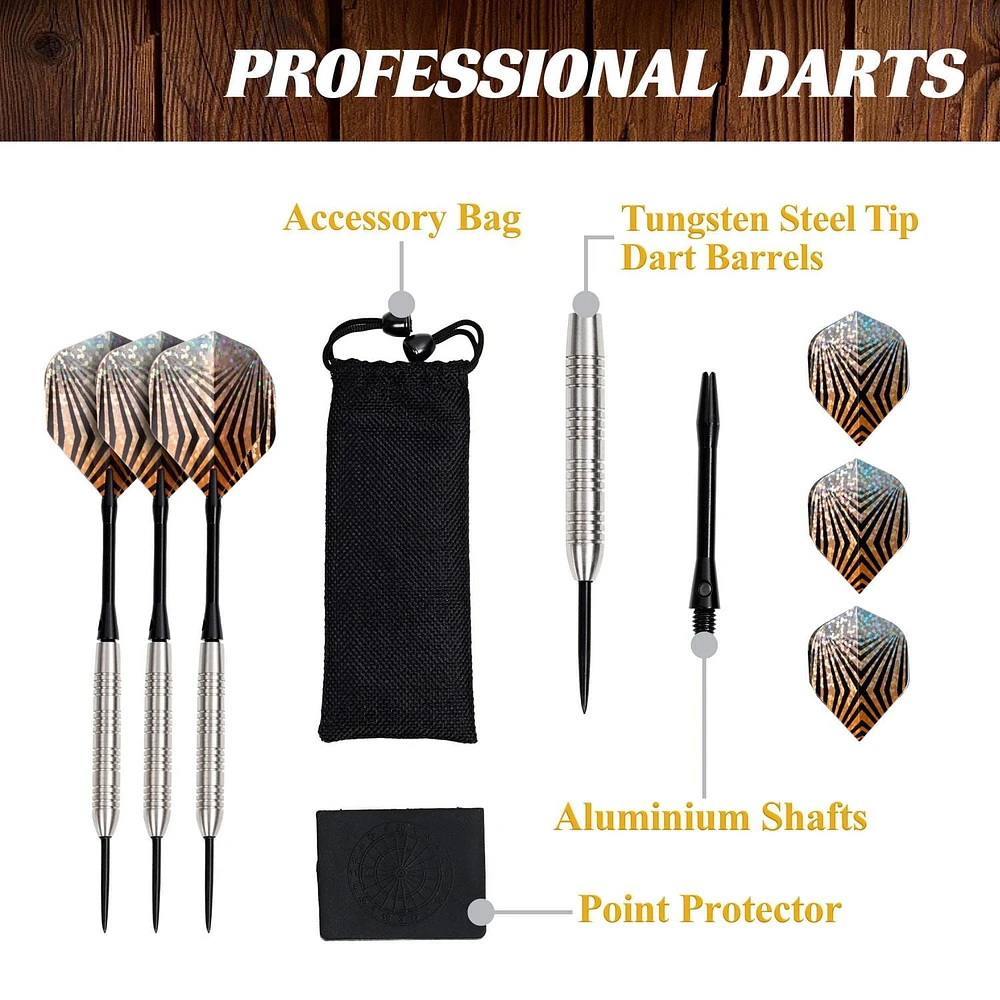 Cible de fléchettes Blade Premium sans agrafes avec fléchettes en tungstène par Barrington Billiards