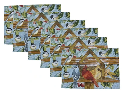 Sous-nappe chemin de table Fabstyles à motif de maison d'oiseau