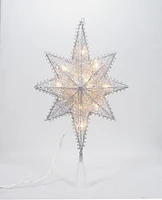 Holiday Time Christmas Tree Topper, Silver Liberty Star, 14.7"