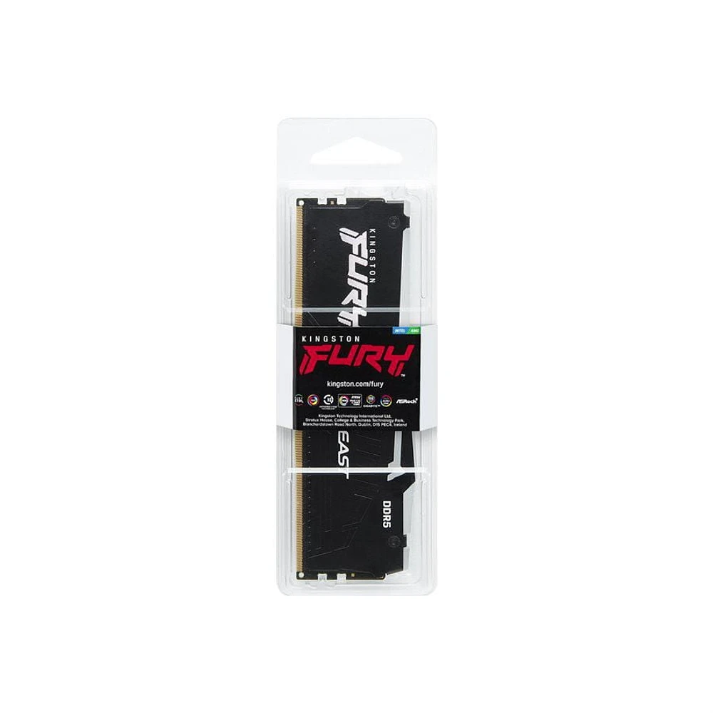 Kingston Fury Beast KF552C40BBA-32 Module de mémoire pour ordinateur de bureau RVB 5200 MT/s DDR5 CL40 DIMM Intel XMP 3.0 Technologie de synchronisation infrarouge Stabilité d'overclocking