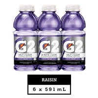 Gatorade G2 Grape Sports Drink, 591 mL Bottles, 6 Pack, 6x591mL