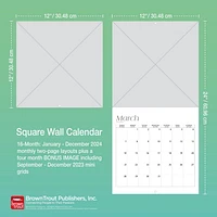 BrownTrout Bonnie Marcus 2024 12x24 Inch Square Wall Calendar, 9781975470401