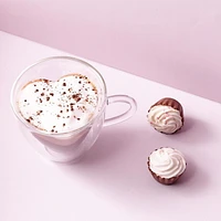 Safdie & Co. Verrerie de Luxe Ensemble de 2 Tasses en Verre à Double Paroi Barista Amore Café Cappuccino 180ml