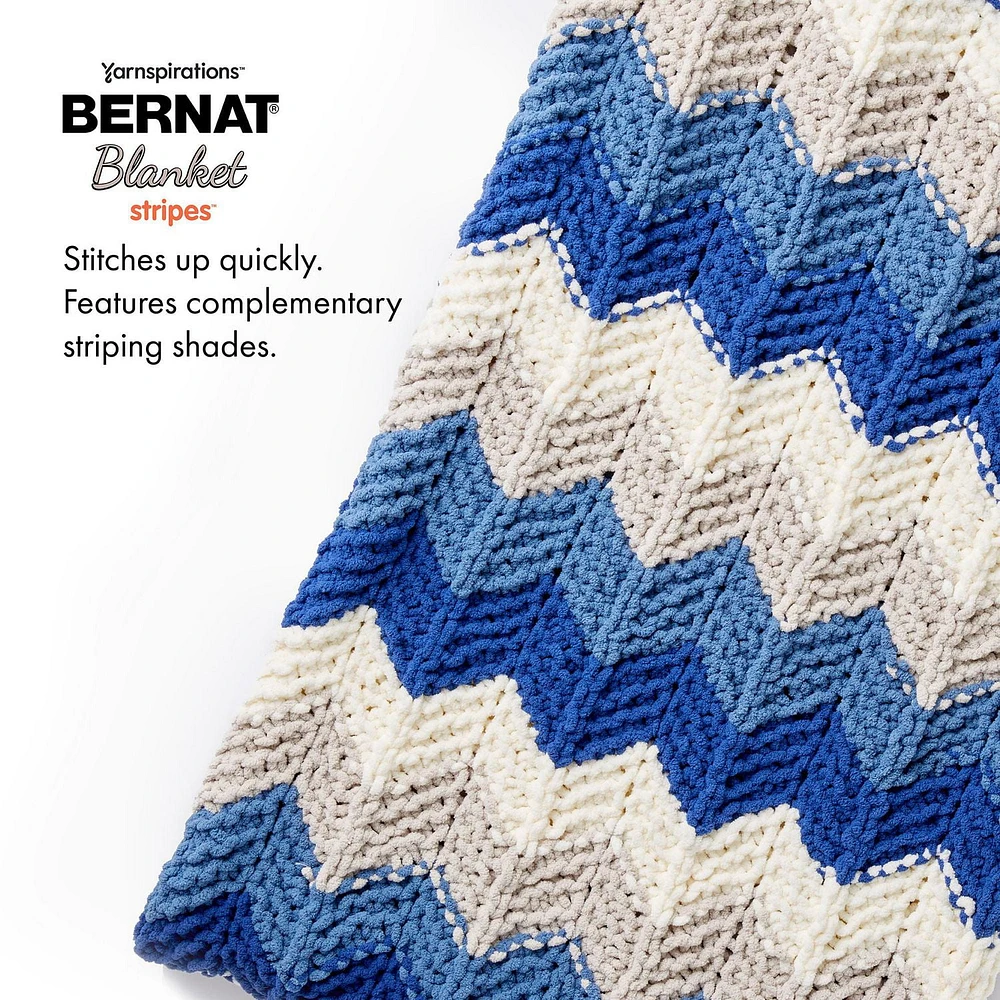 Bernat® Blanket Stripes™ Yarn, Polyester #6 Super Bulky, 10.5oz/300g, 220 Yards