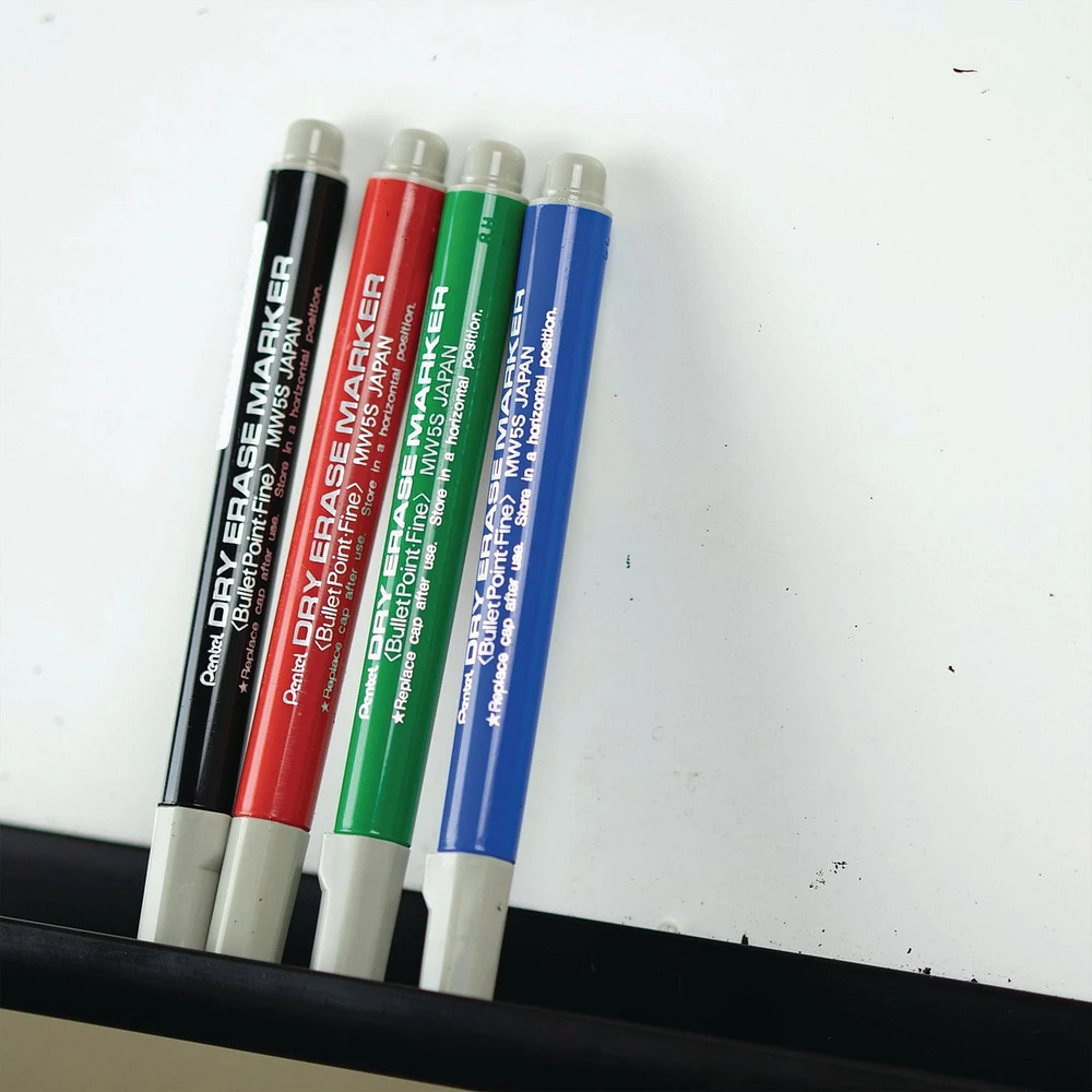 Pentel WhiteBoard Dry Erase Marker, 3.0mm Bullet Point, Red Ink, Box of 12