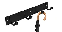era Bar Wall 4 Hook Black, 12.60inx2.16in