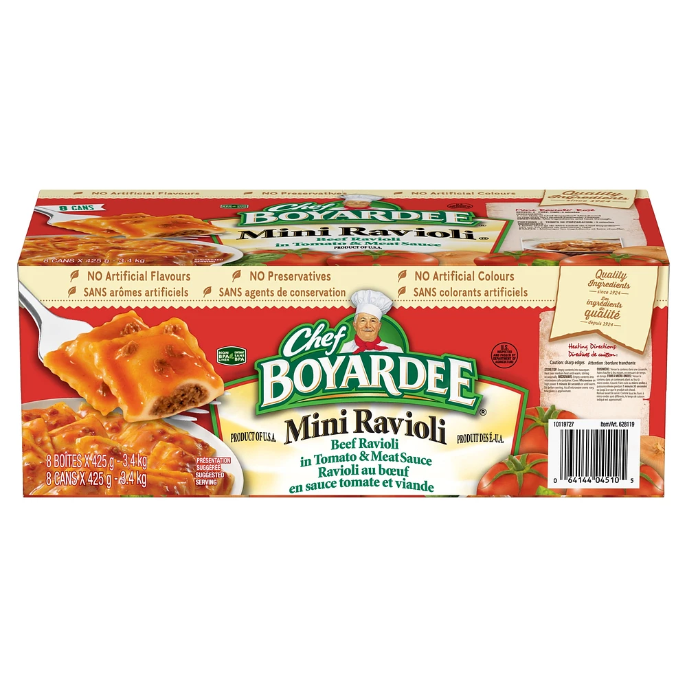 Chef Boyardee® Beef Ravioli FULL 8 can CASE