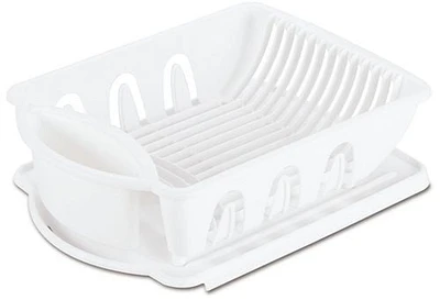 Ens. 2 pièces pour évier de Sterilite en blanc 1 ens.