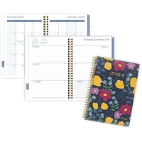 Petit Agenda Hebdomadaire/Mensuel Cyo Mead®, Caprice Floral Foncé