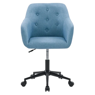 Chaise de travail pour adulte CorLiving Natasha, rembourrée et capitonnée, à hauteur réglable, avec accoudoirs