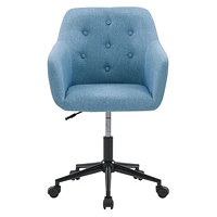 Chaise de travail pour adulte CorLiving Natasha, rembourrée et capitonnée, à hauteur réglable, avec accoudoirs