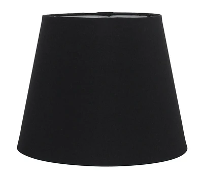 Abat-jour à tambour fuselé en lin noir de 10 " Abat-jour tambour en lin noir