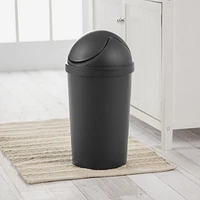 Poubelle avec couvercle basculant Sterilite de 11,4 L en noir 11,4 L